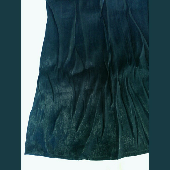 ~Metallic Navy Blue Sleeveless Jewel Pencil Dress Vintage Hana Shimmer Sundress - Picture 6 of 7